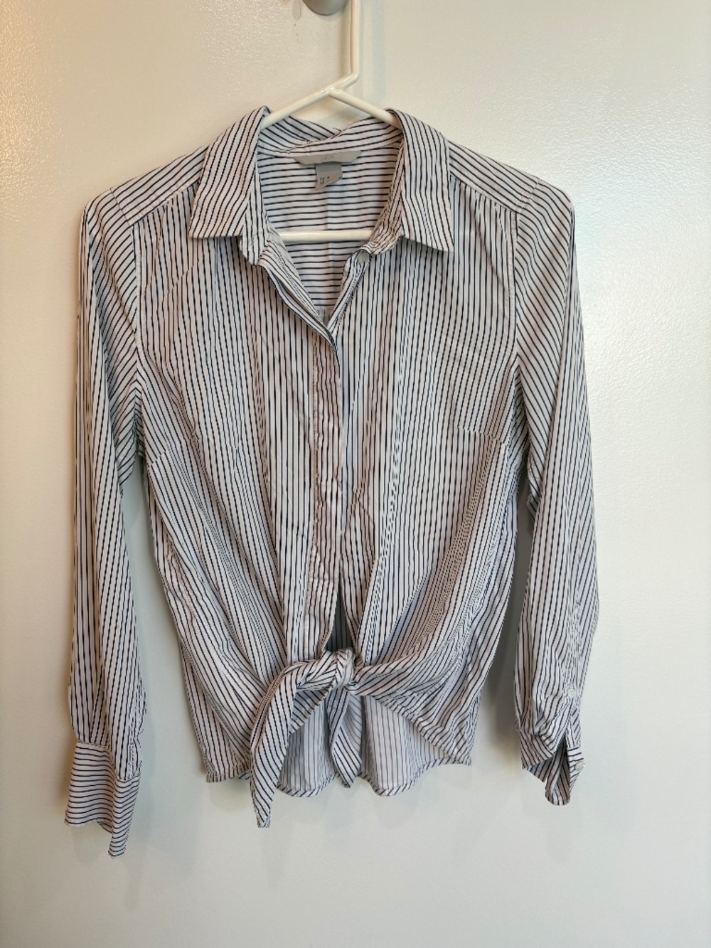 blue striped shirt